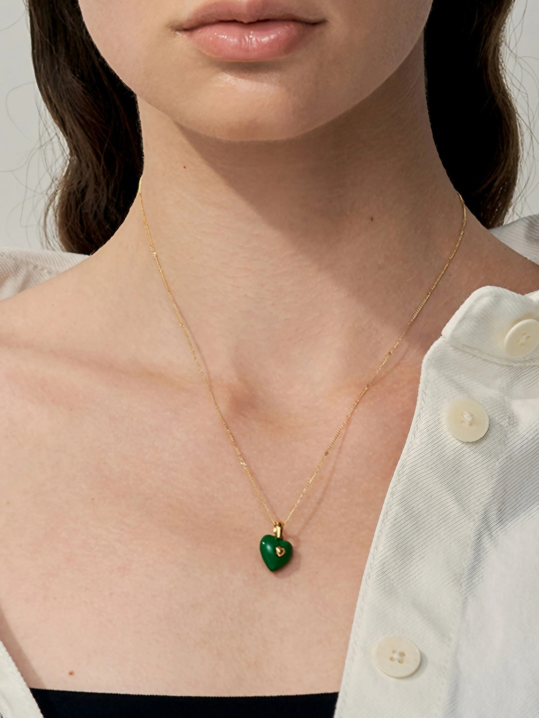 Layered Heart Charm Necklace-Necklaces-SoulAdorne