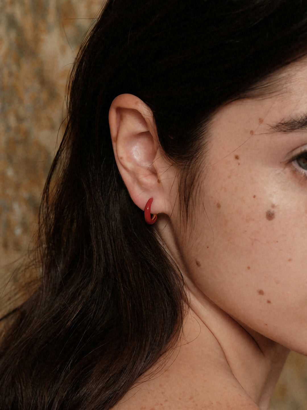 Crimson Velvet Hoop Earrings-Earrings-SoulAdorne