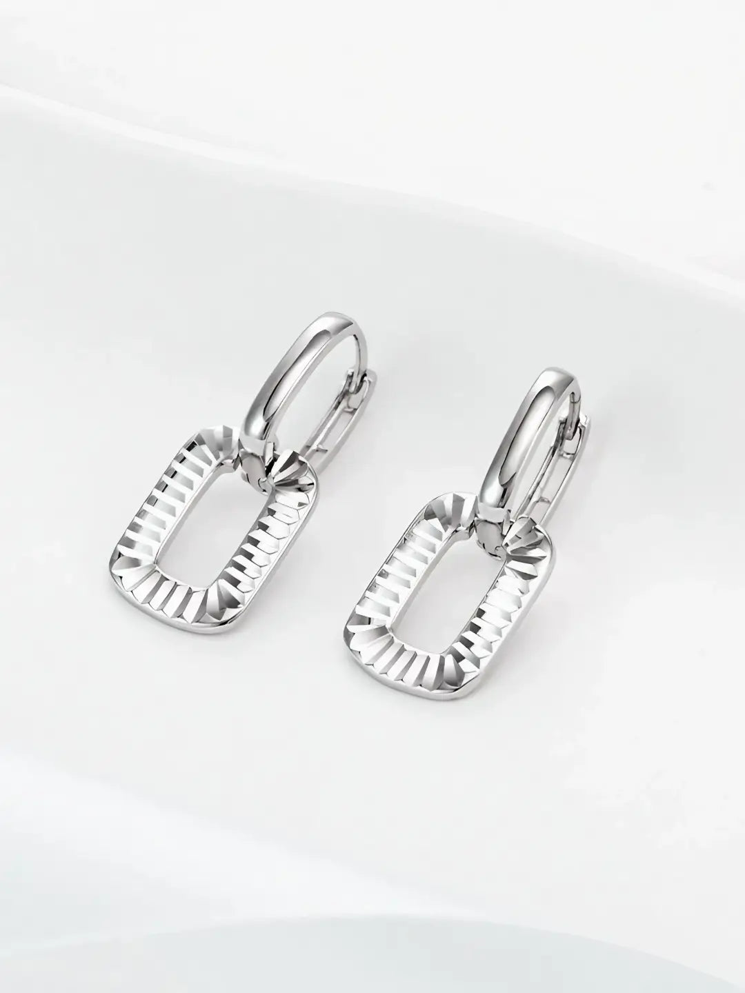 Geometric Edge Drop Earrings-Earrings-SoulAdorne