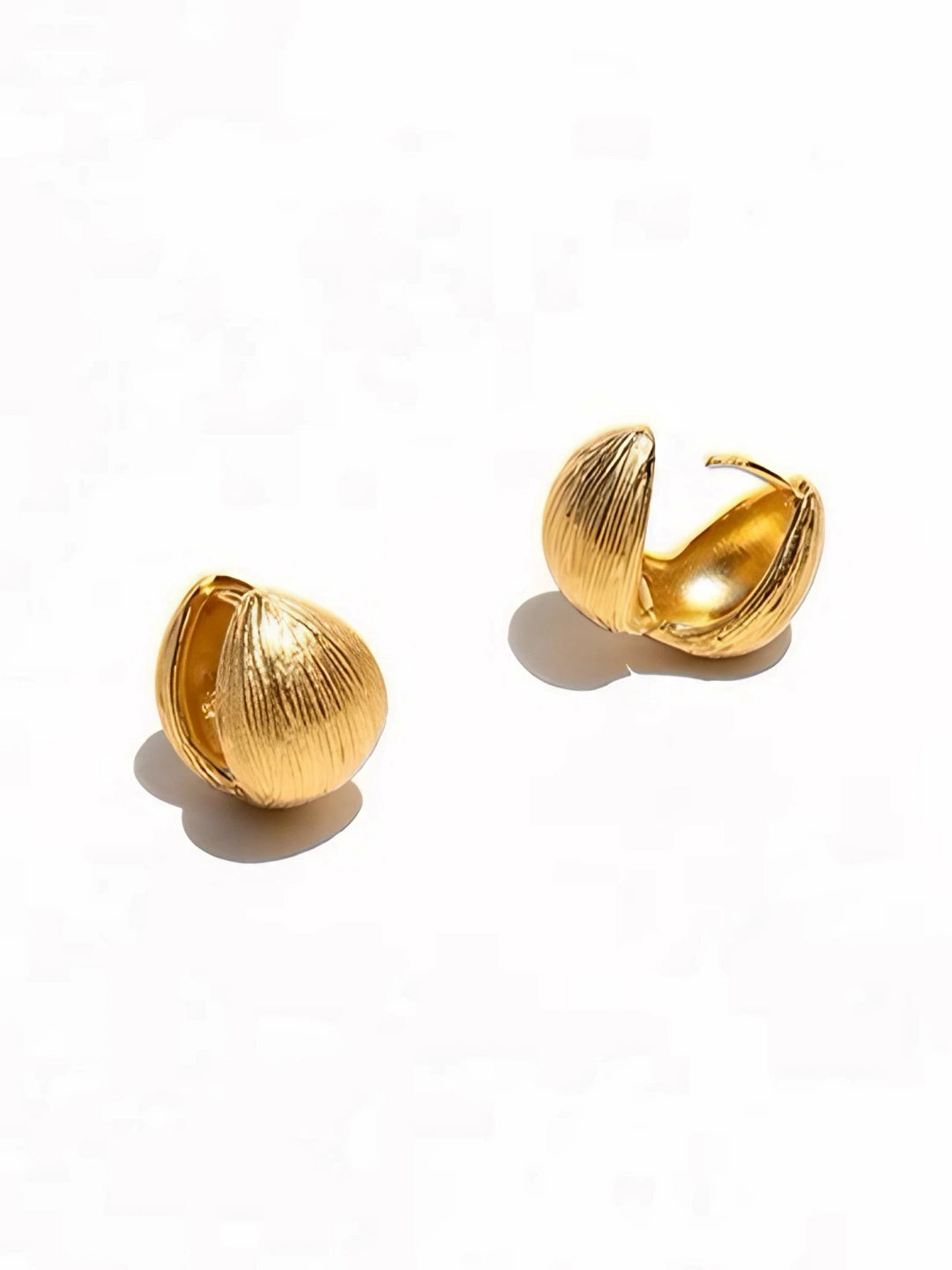 Shell-Inspired Hoop Earrings-Earrings-SoulAdorne