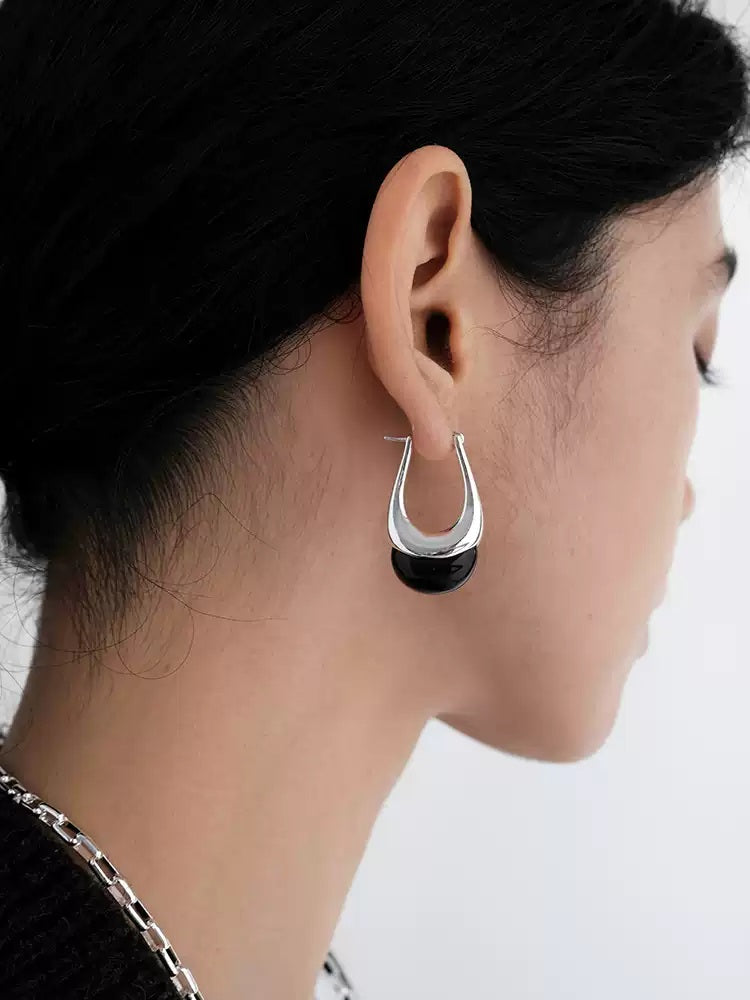 Droplet Orb Earrings-Earrings-SoulAdorne