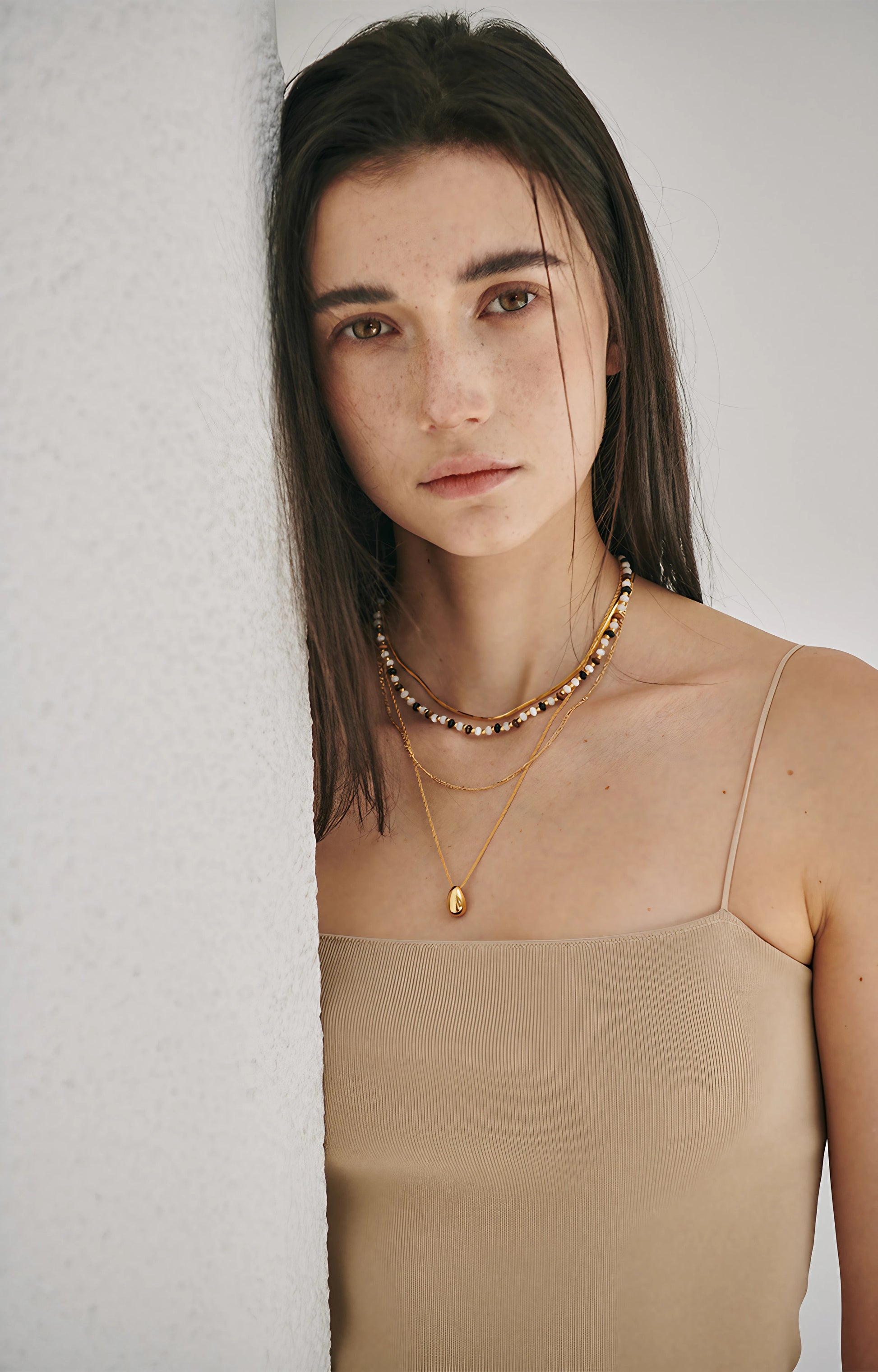 Polished Oval Pendant Necklace-Necklaces-SoulAdorne