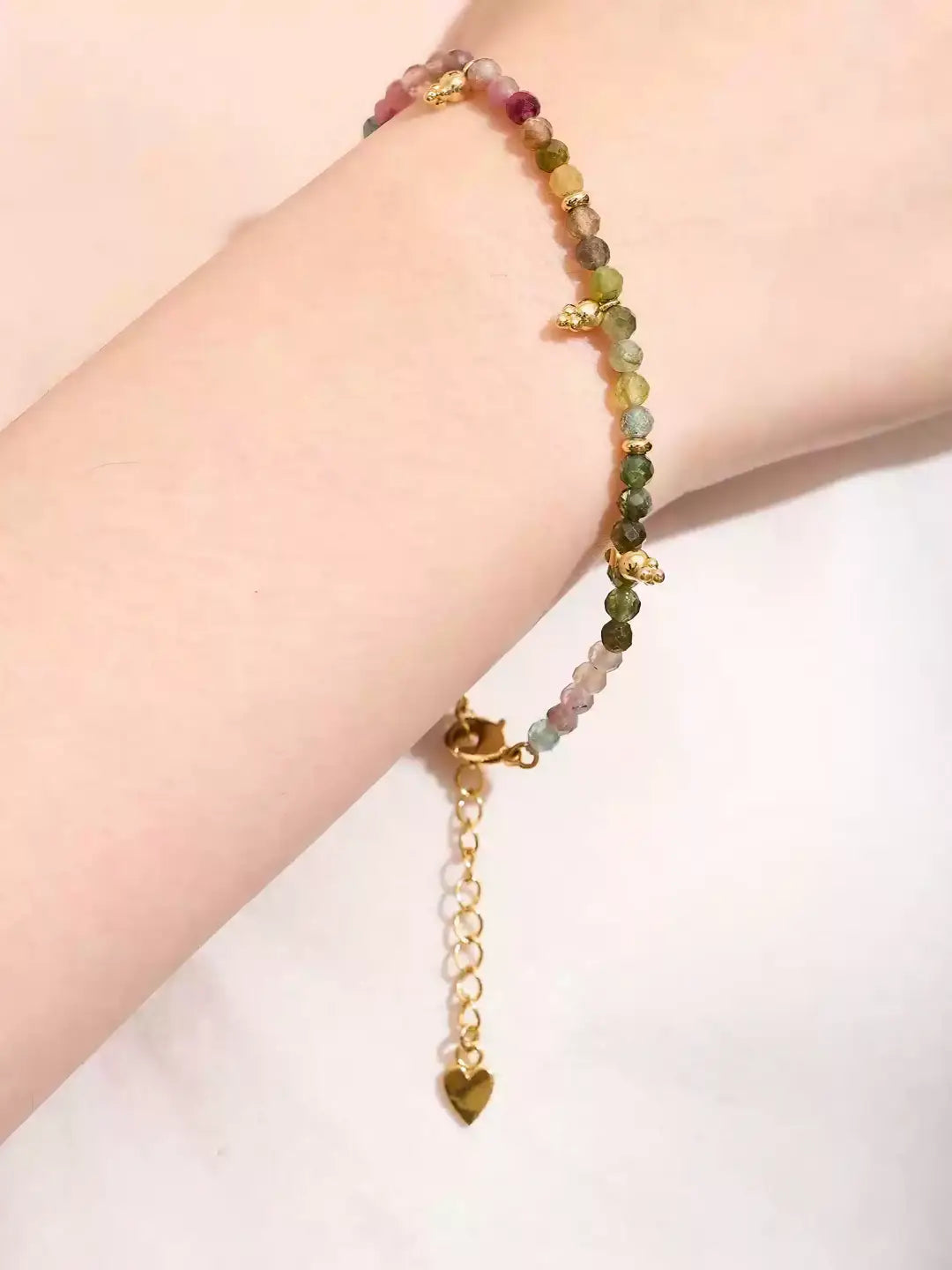 Ocean Heart Gemstone Bracelet-Bracelets-SoulAdorne