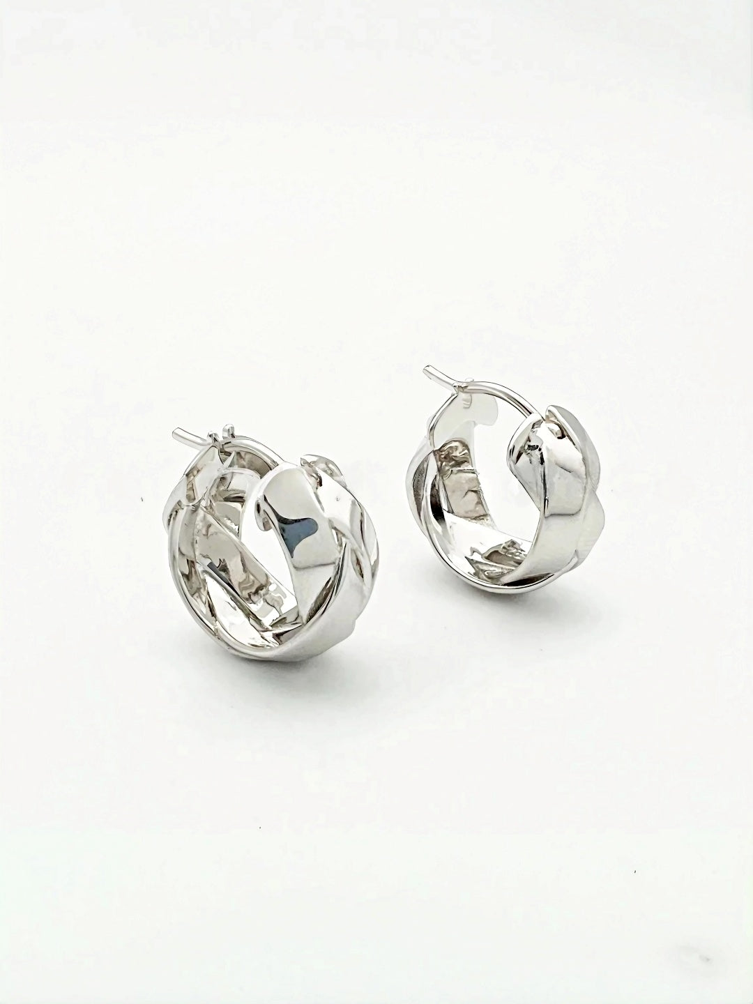 French Braided Hoop Earrings-Earrings-SoulAdorne