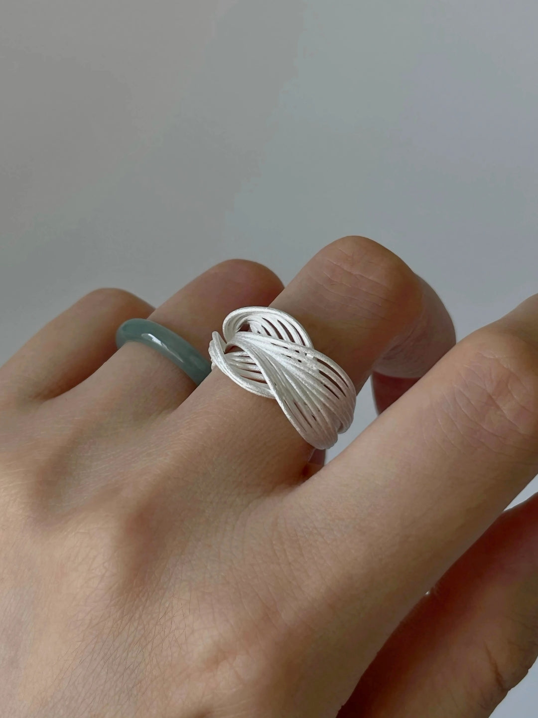 925 Silver Multiline Open Ring-Rings-SoulAdorne