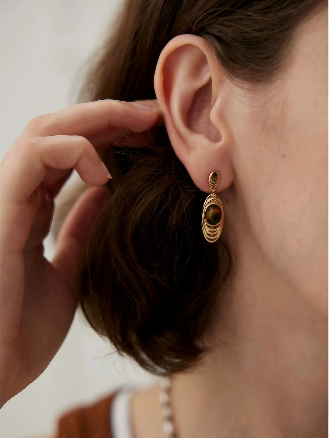 Oval Tigerite Drops-Earrings-SoulAdorne