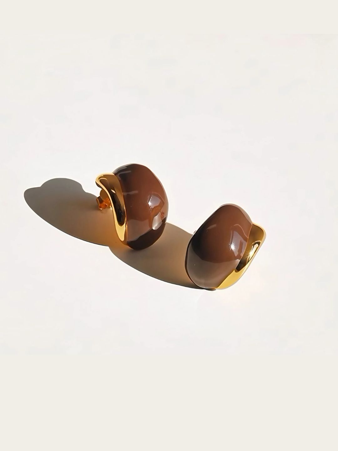 Asymmetrical Resin Hoop Earrings-Earrings-SoulAdorne