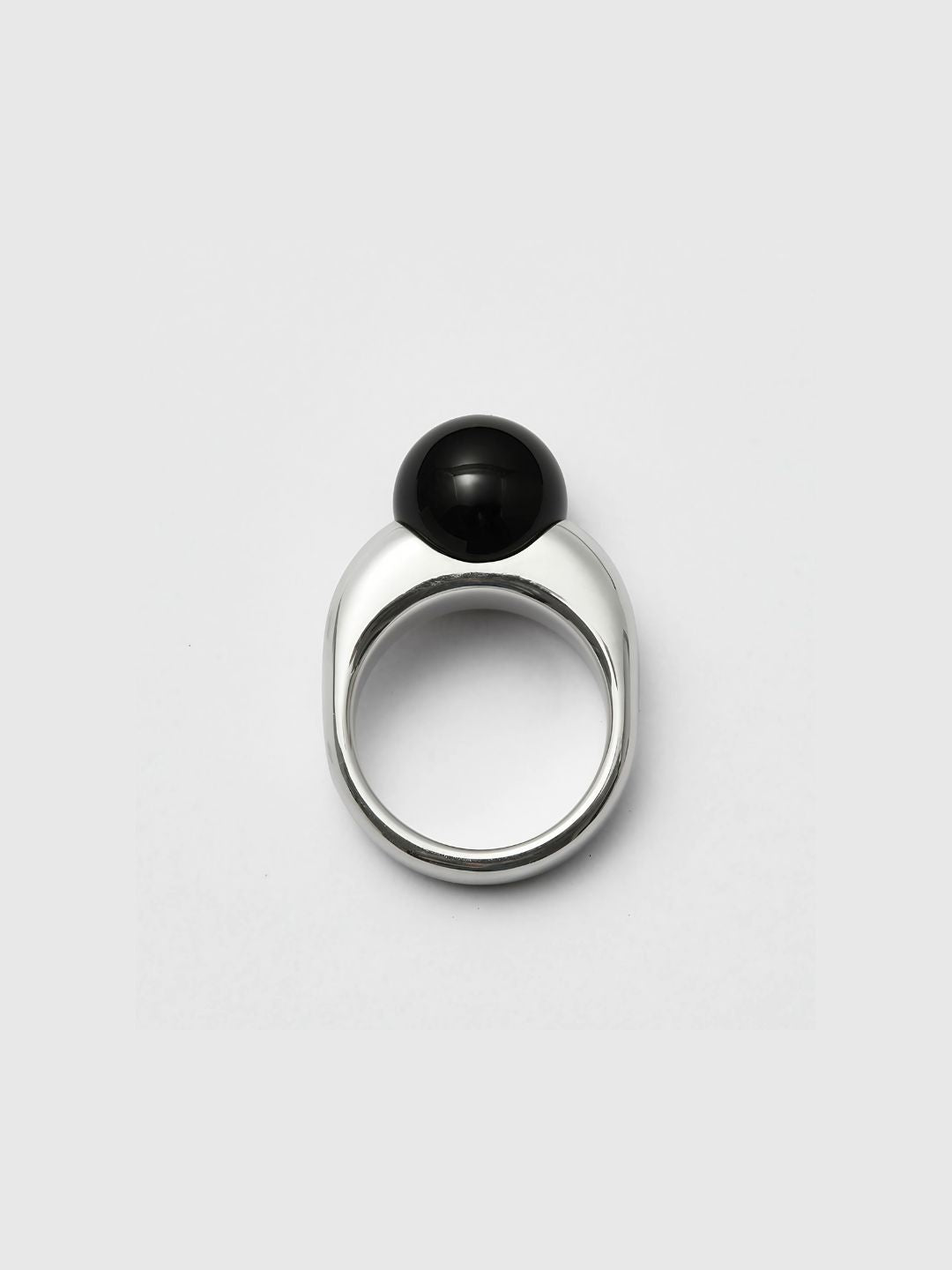 Glossy Dome Accent Ring-Rings-SoulAdorne