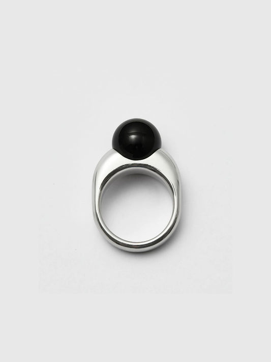 Glossy Dome Accent Ring-Rings-SoulAdorne