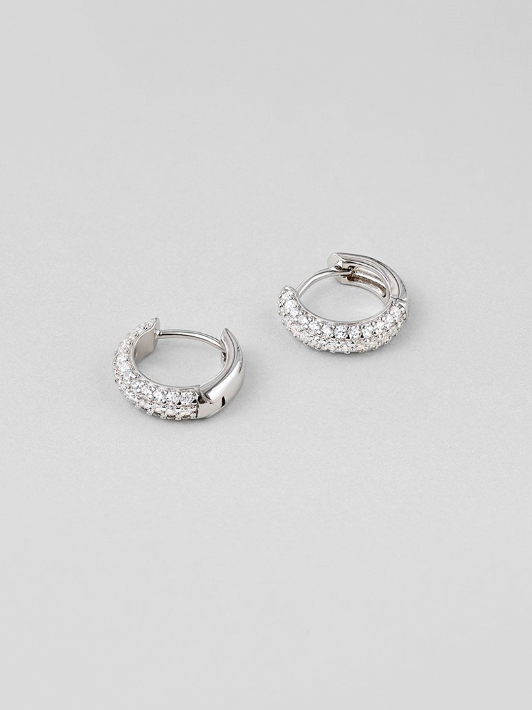 Crystal-Studded Hoop Earrings-Earrings-SoulAdorne