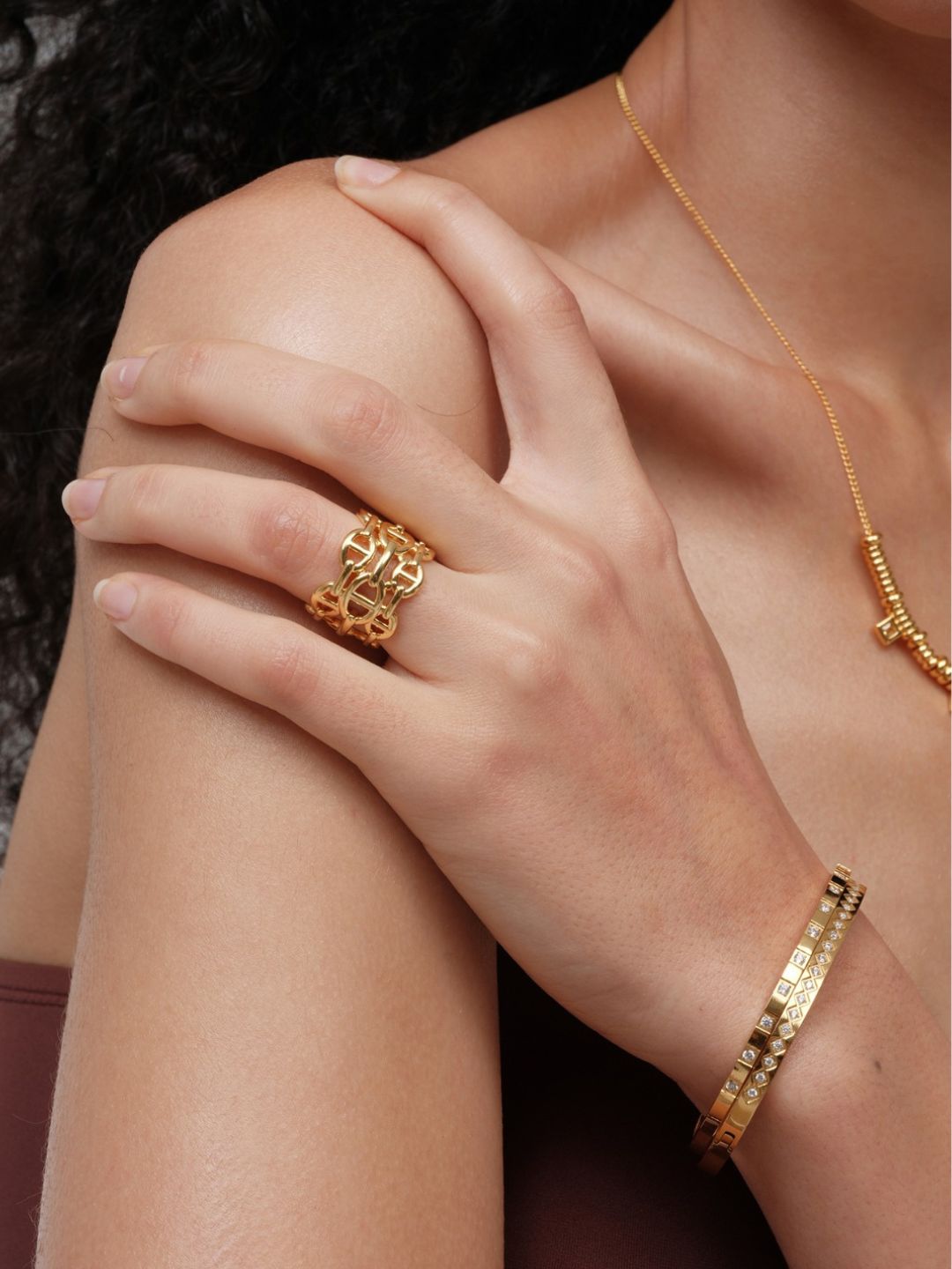 Radiant Bond Cuff Bracelet-Bracelets-SoulAdorne