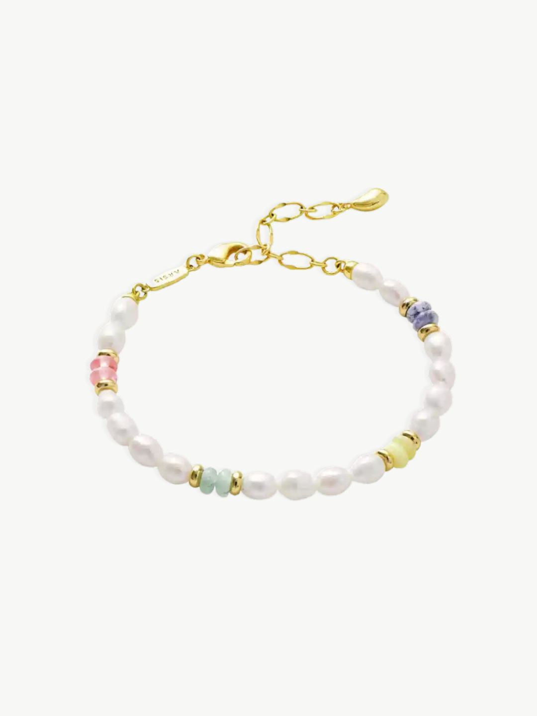 Color-Block Natural Pearl Bracelet-Bracelets-SoulAdorne