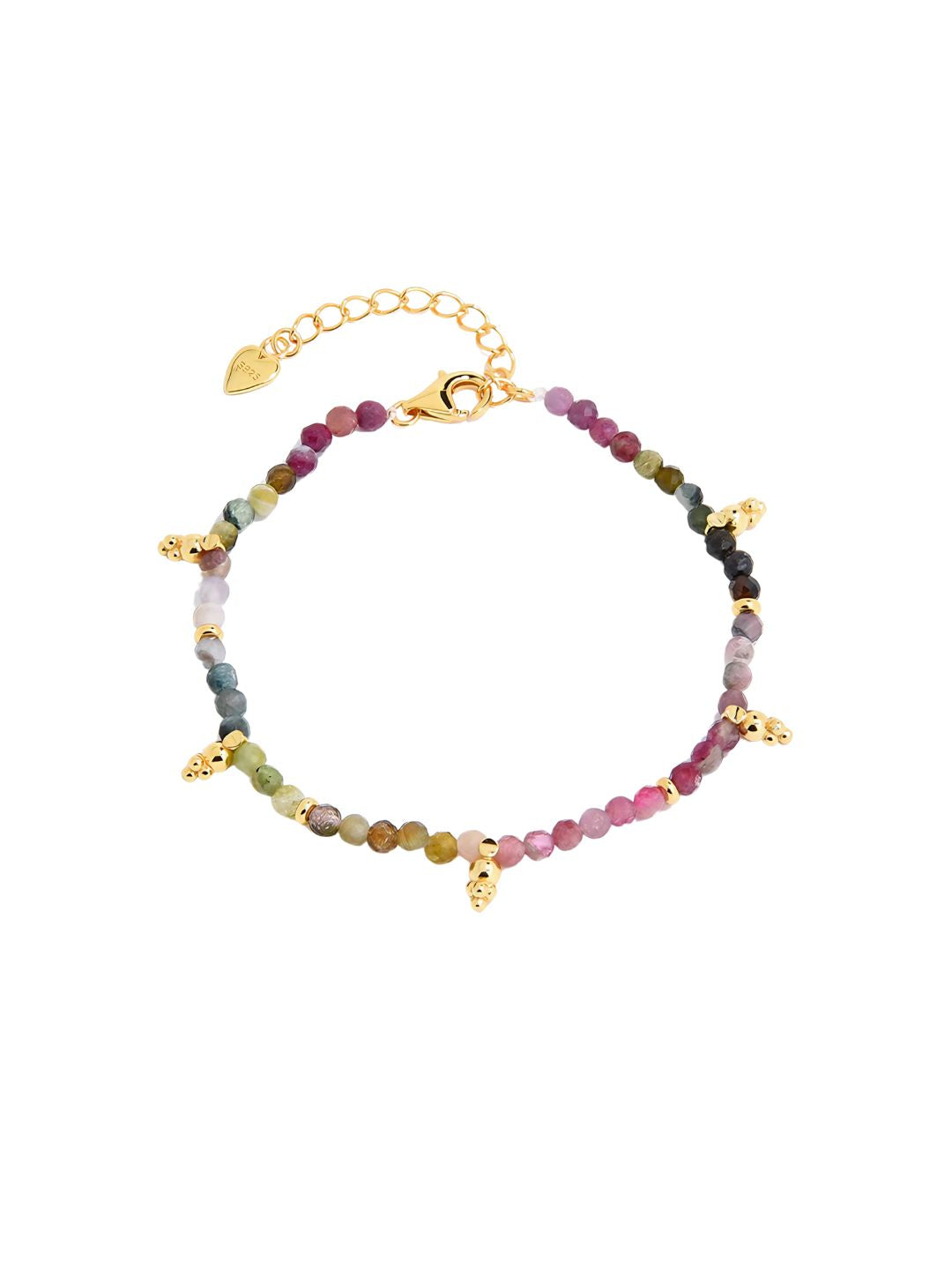 Ocean Heart Gemstone Bracelet-Bracelets-SoulAdorne