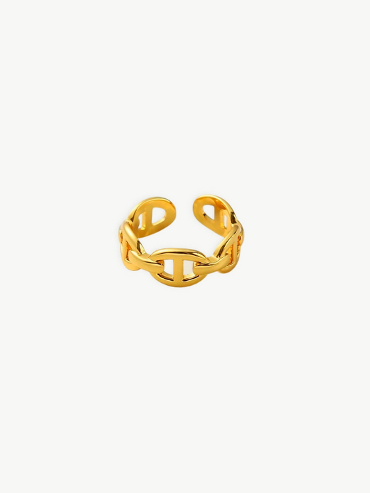 Retro Chain Open Ring