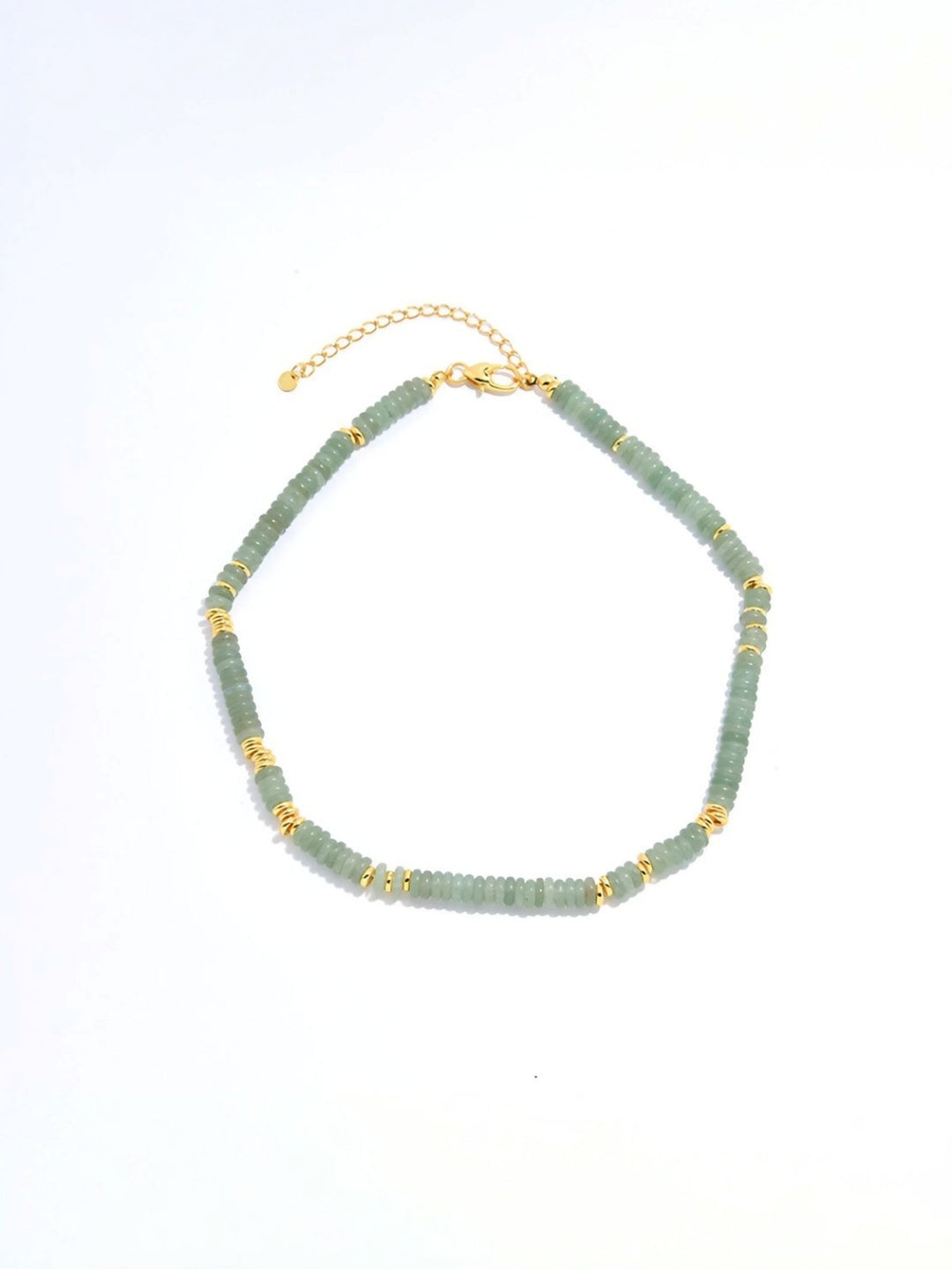 Natural Gemstone Disc Necklace-Necklaces-SoulAdorne