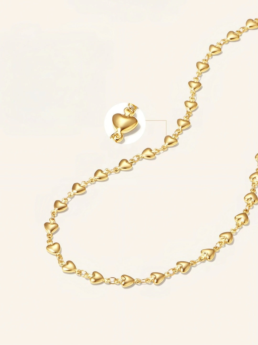 Dainty Linked Heart Necklace-Necklaces-SoulAdorne