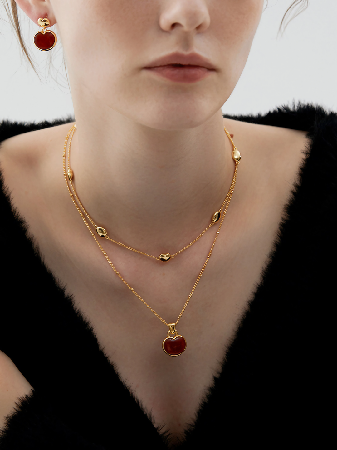 Midnight Heart Pendant Necklace