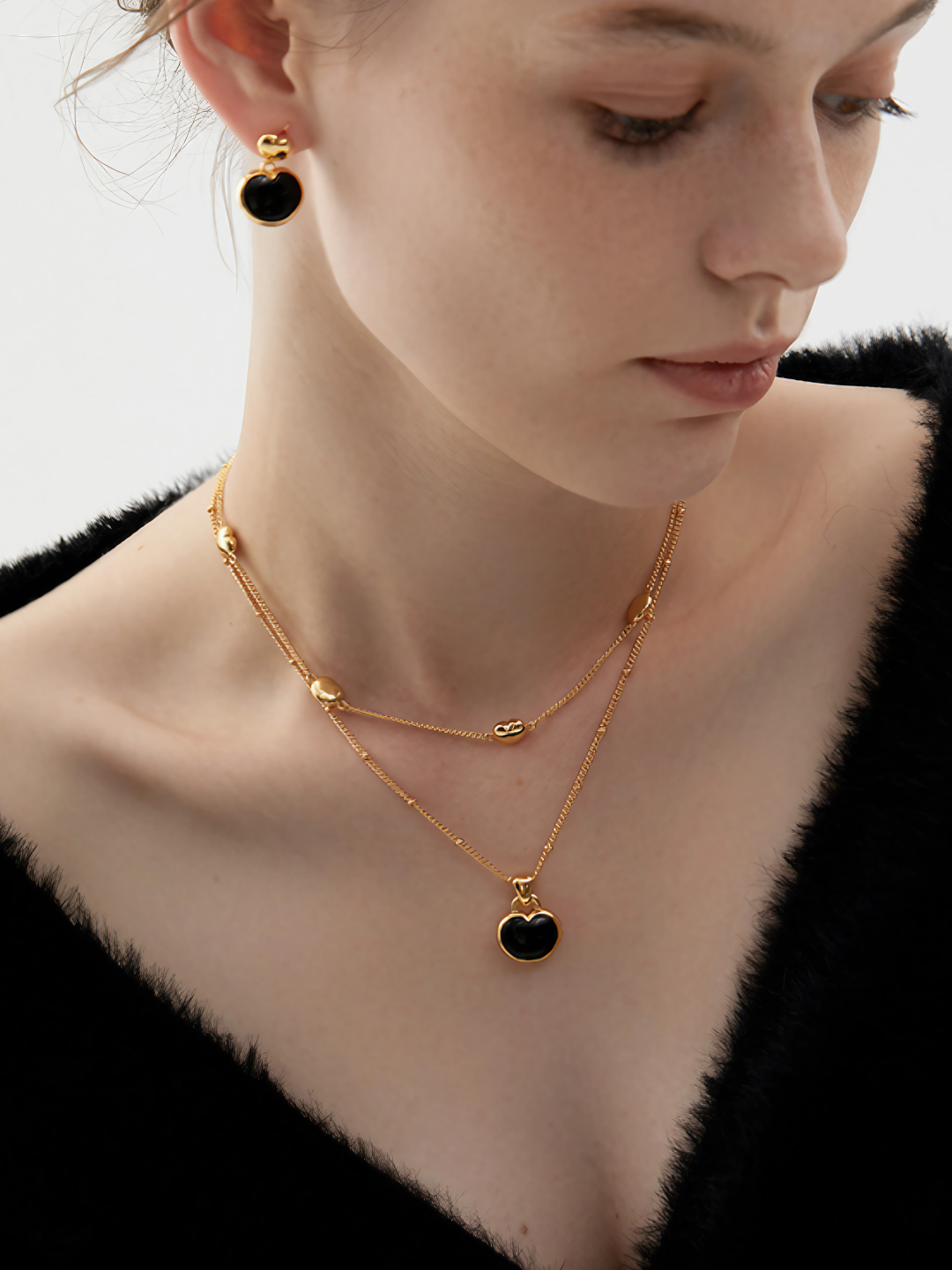 Midnight Heart Pendant Necklace