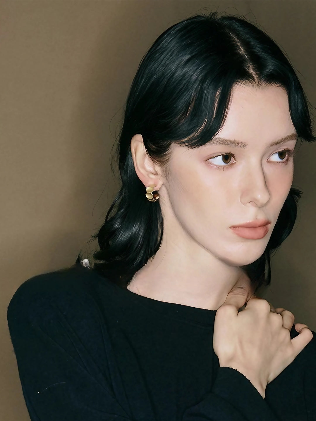 LuxeCurve Hoop Earrings-Earrings-SoulAdorne
