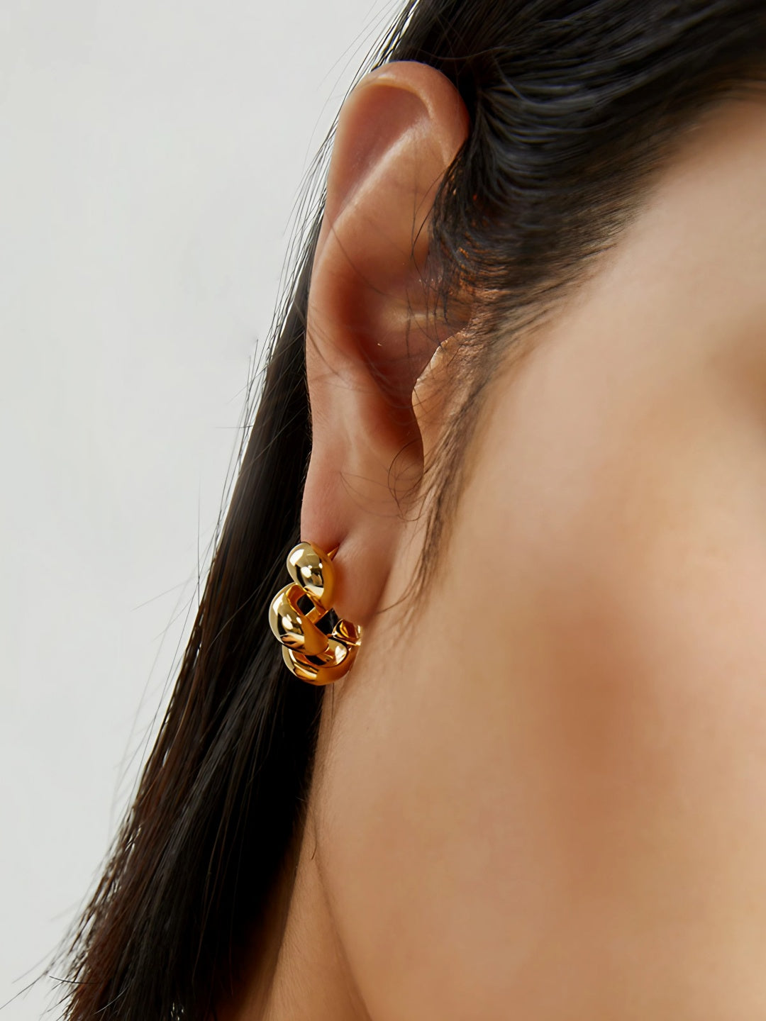 Chain Hoop Earrings-Earrings-SoulAdorne