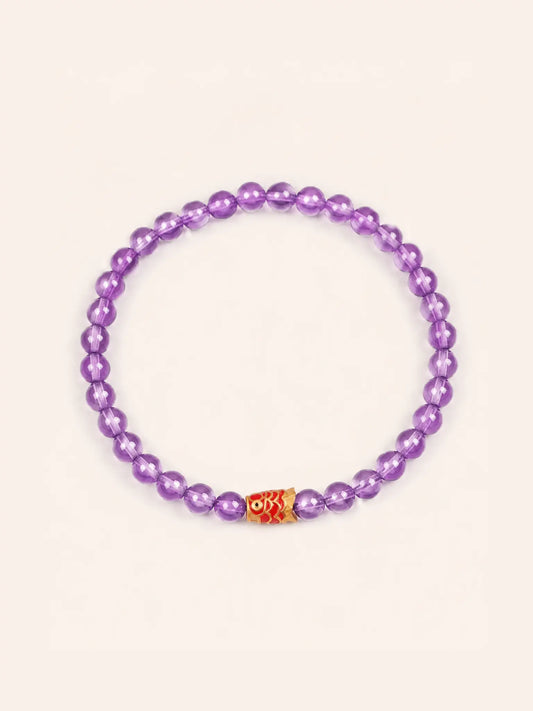 Amethyst Evening Reset Bracelet – Koi Charm