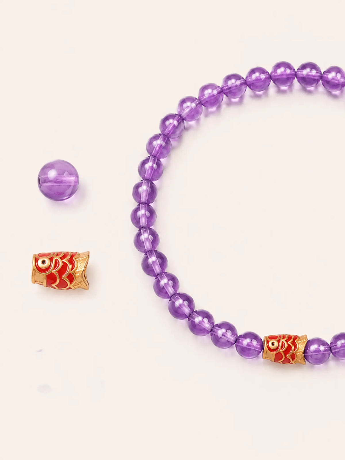 Amethyst Evening Reset Bracelet – Koi Charm