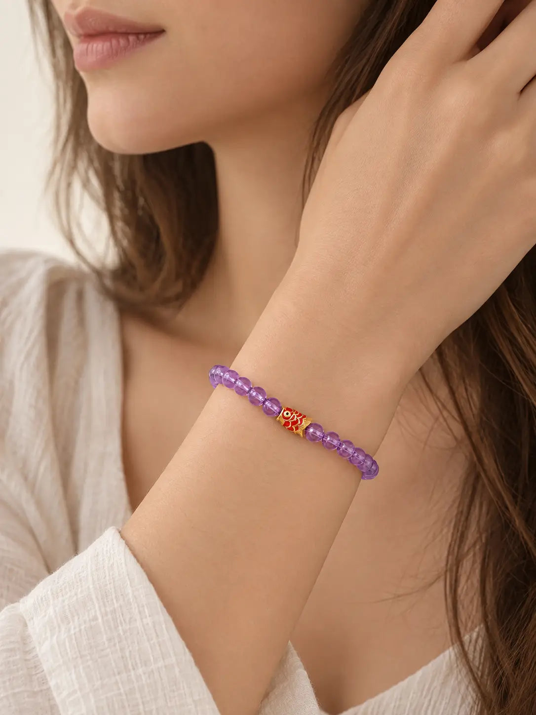 Amethyst Evening Reset Bracelet – Koi Charm