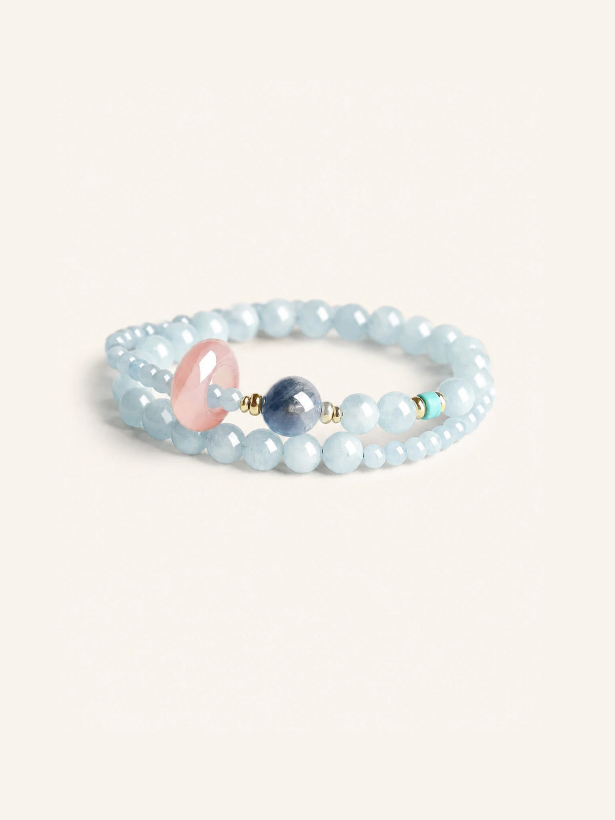 Alternate view of Aquamarine Double-Wrap Bracelet
