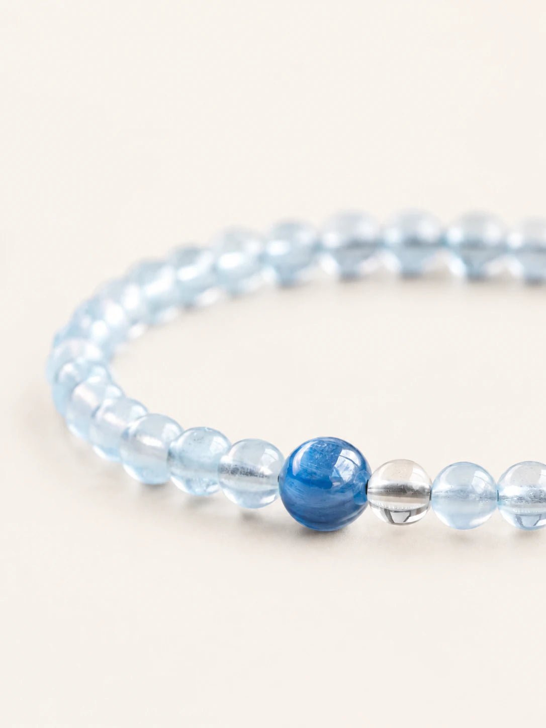 Alternate view of Aquamarine, Kyanite & Clear Quartz Bracelet