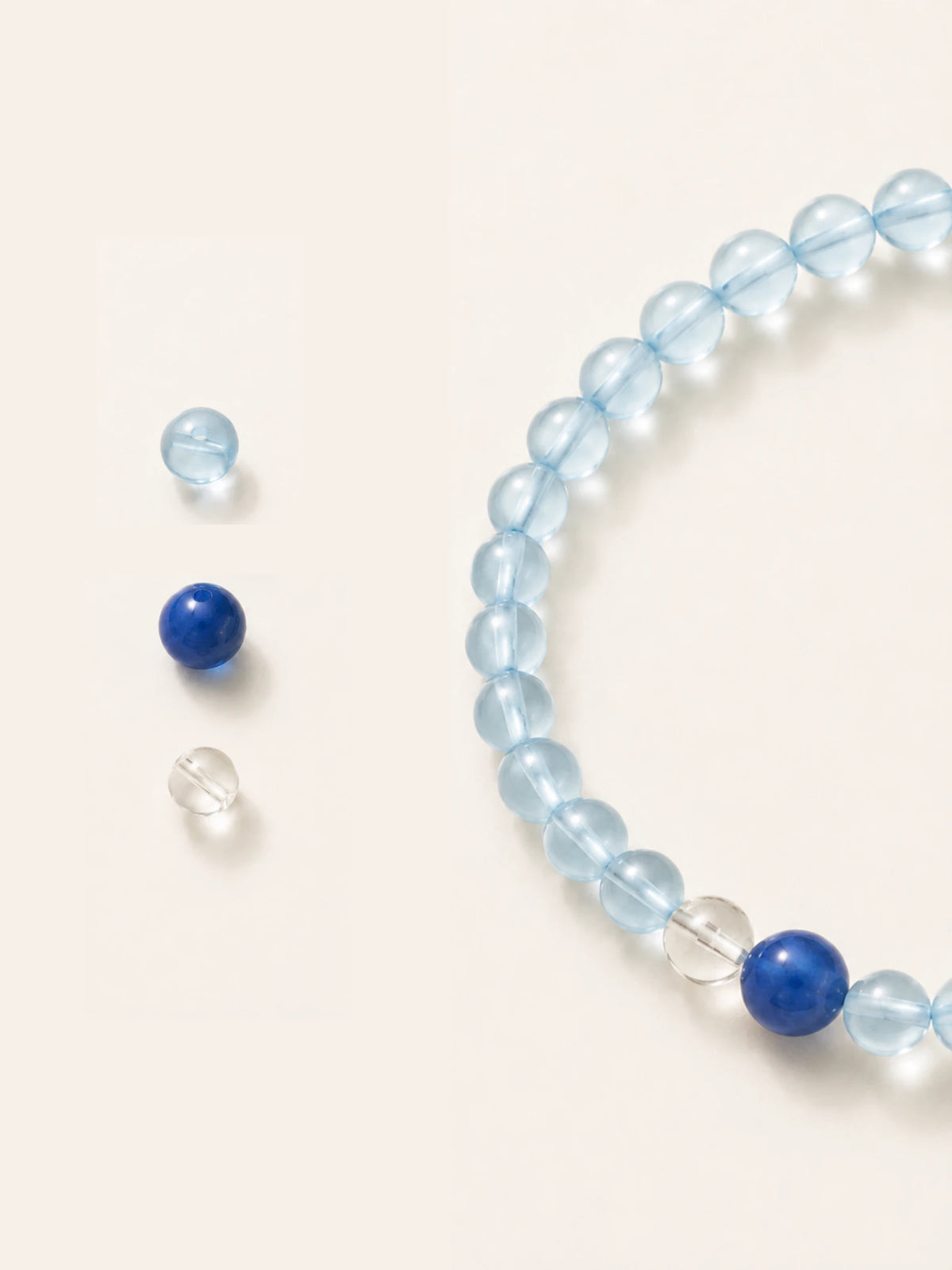 Alternate view of Aquamarine, Kyanite & Clear Quartz Bracelet
