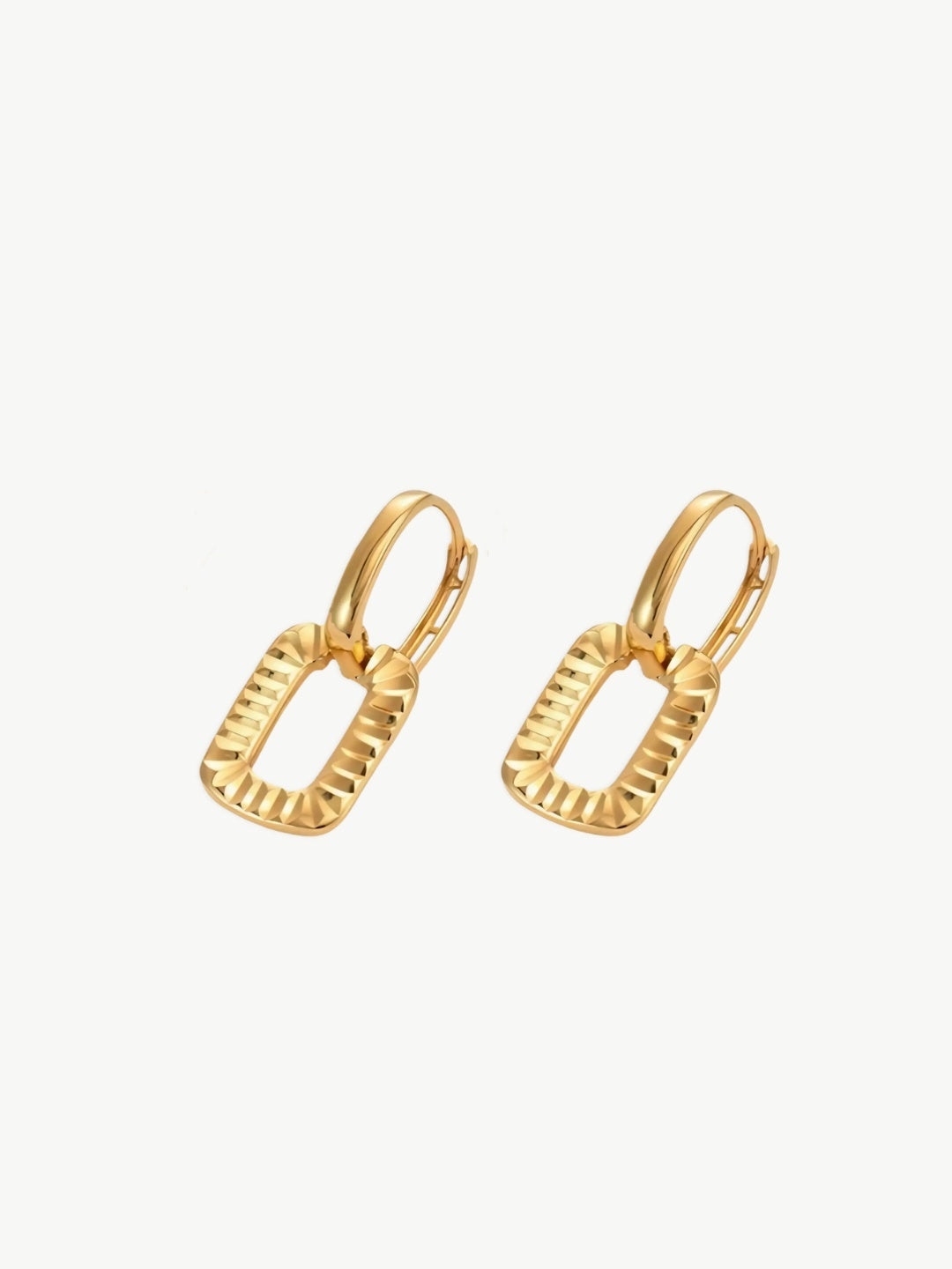 Geometric Edge Drop Earrings-Earrings-SoulAdorne