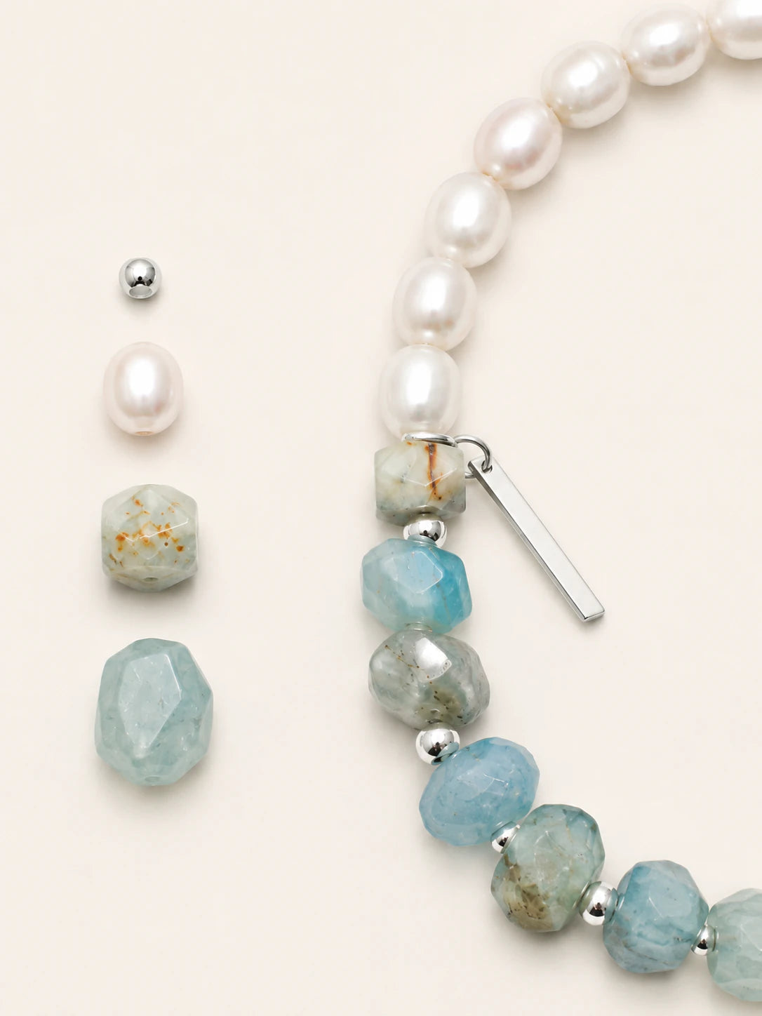 Alternate view of Blue Onyx Mixed-Bead Bracelet