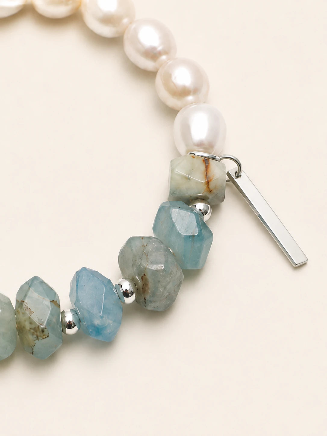 Alternate view of Blue Onyx Mixed-Bead Bracelet