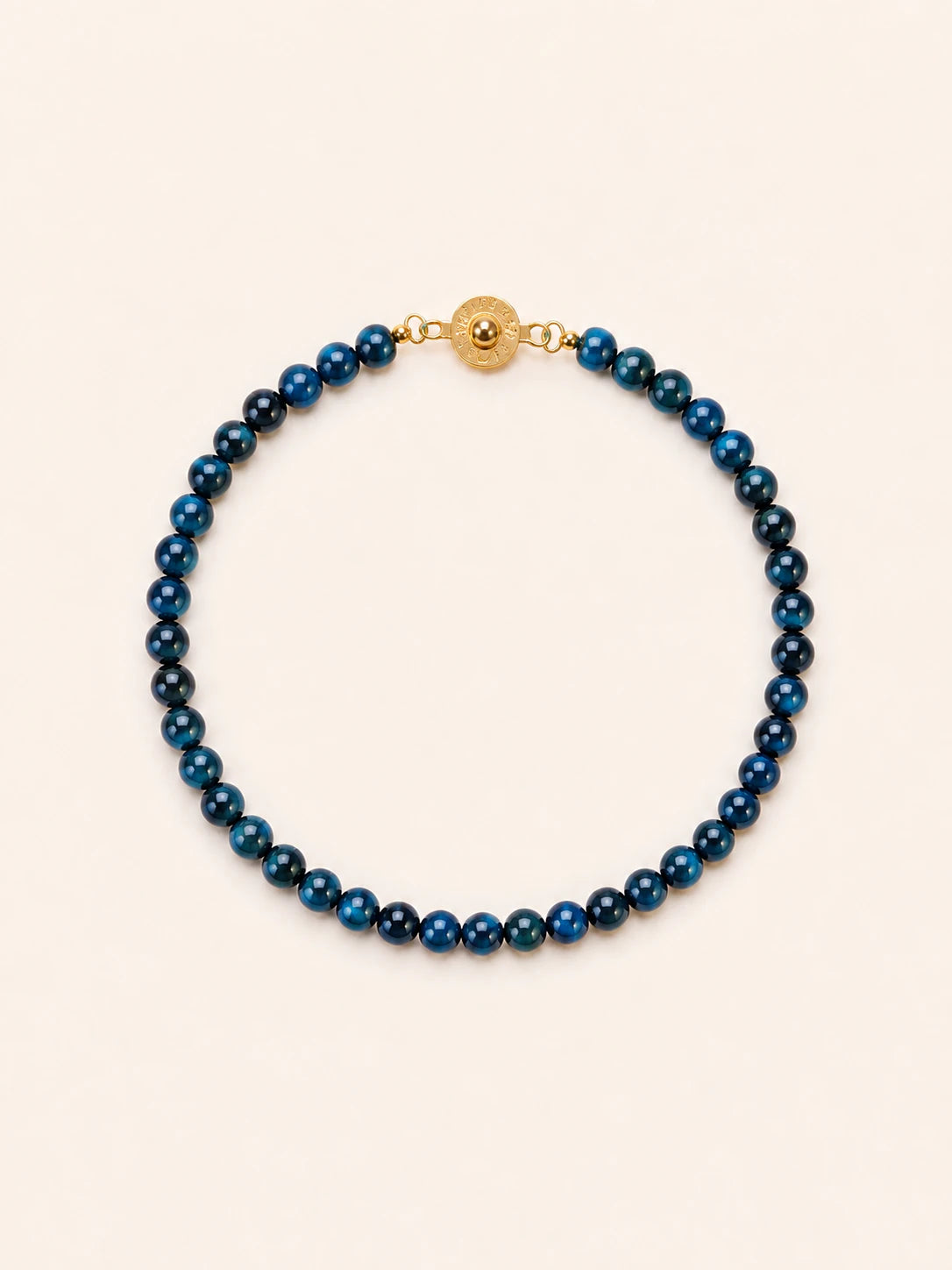 Blue Tiger's Eye Bead Bracelet