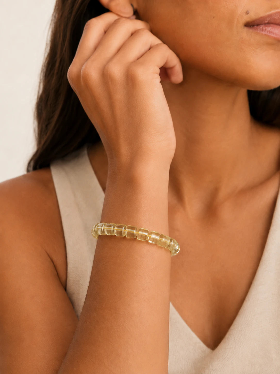 Alternate view of Citrine Barrel-Bead Bracelet