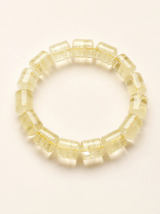 Citrine Barrel-Bead Bracelet