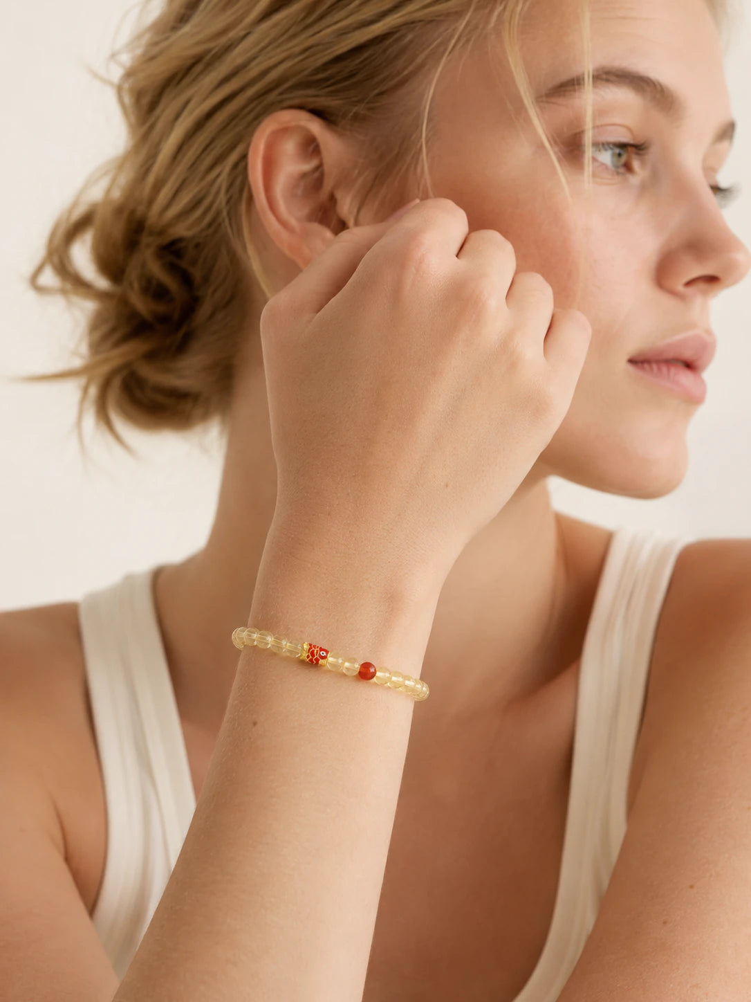 Alternate view of Citrine Koi Charm Bracelet