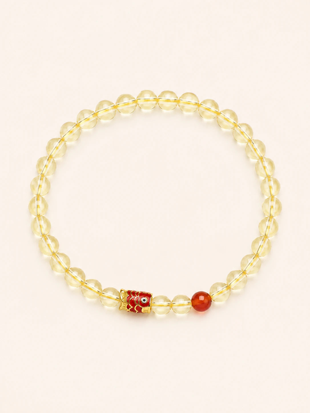 Citrine Koi Charm Bracelet