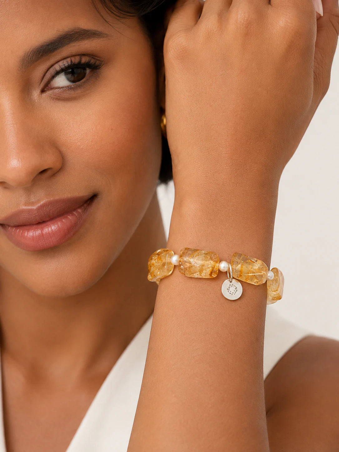 Alternate view of Citrine Mixed-Bead Bracelet