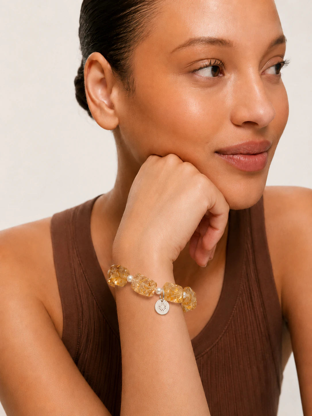 Alternate view of Citrine Mixed-Bead Bracelet