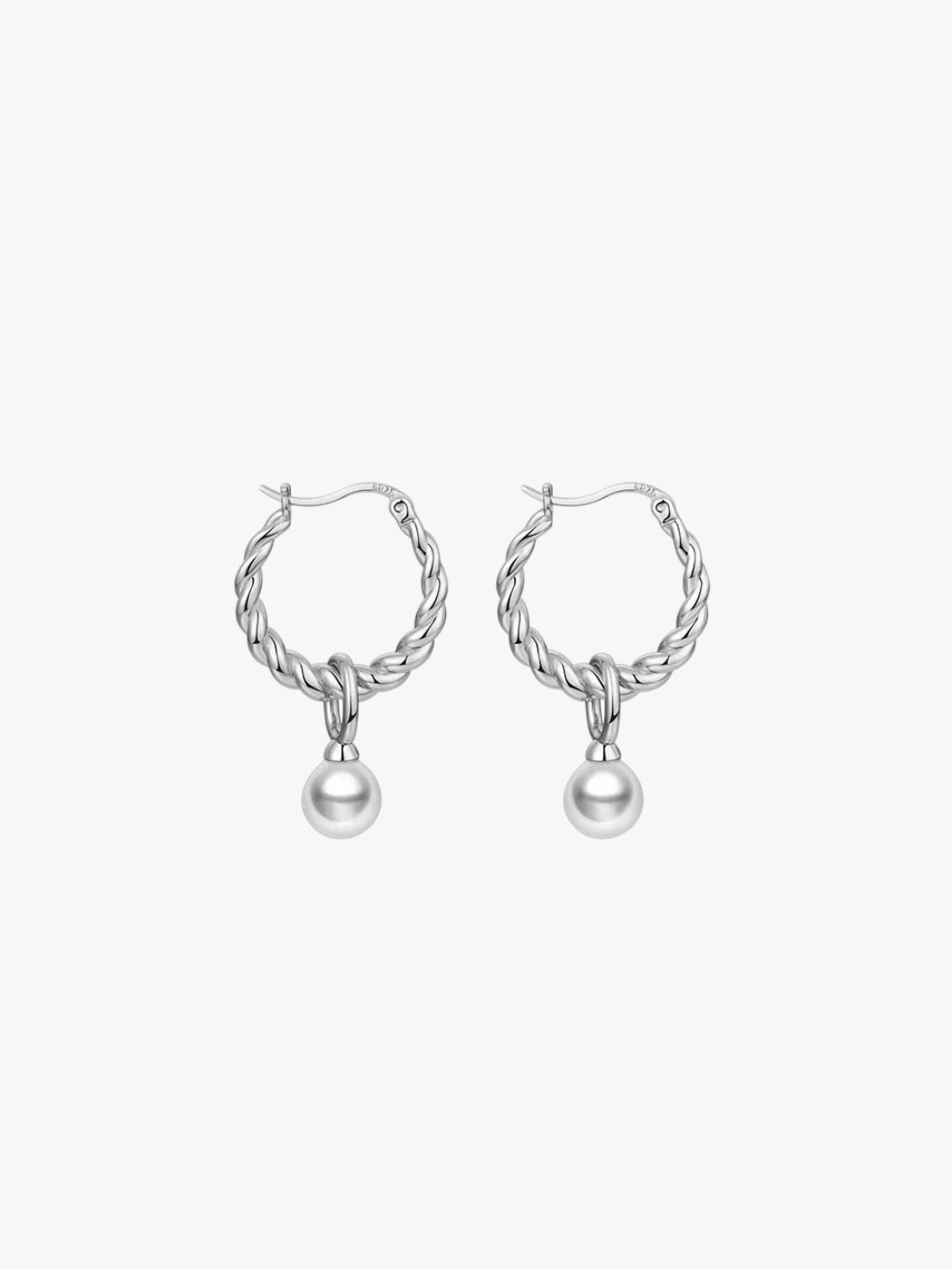 Elegant Pearl Teardrop Earrings-Earrings-SoulAdorne