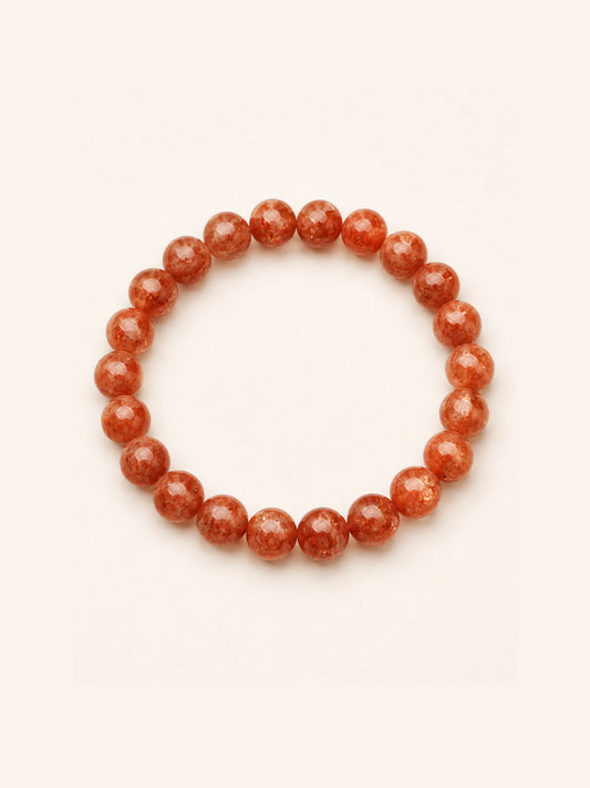 Alternate view of Golden Sunstone Faceted Bead Bracelet