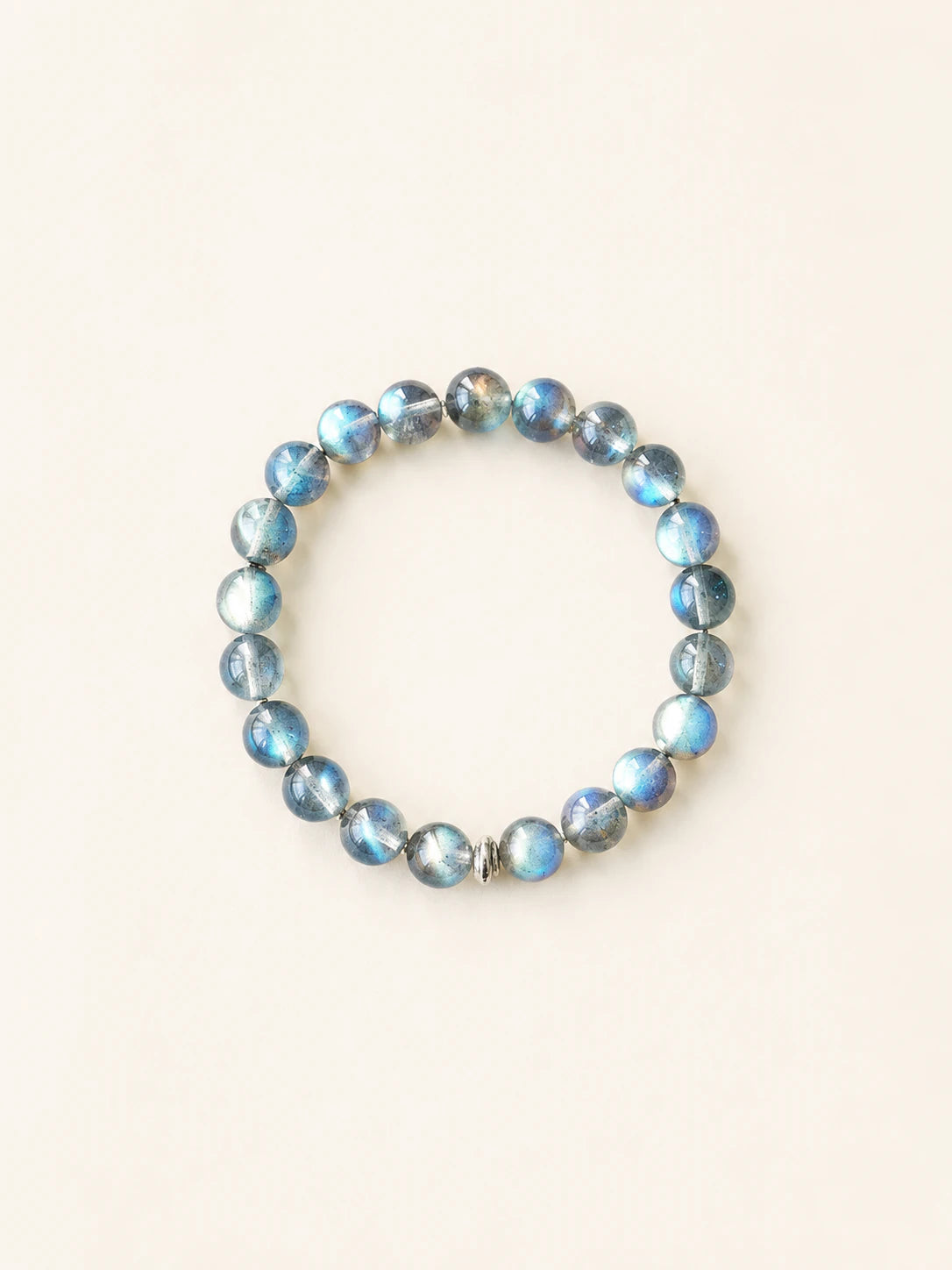Gray Moonstone Bead Bracelet