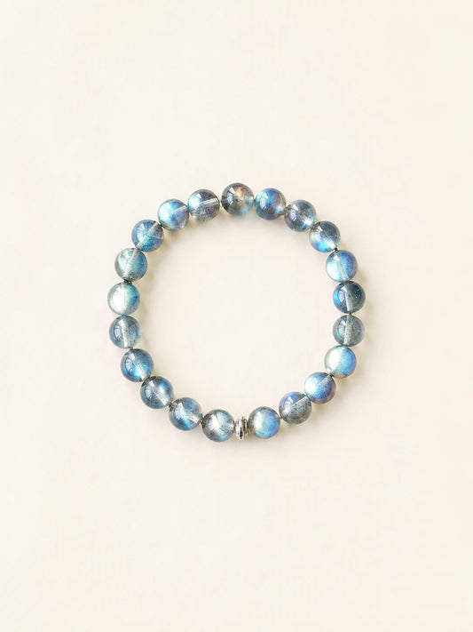 Gray Moonstone Bead Bracelet