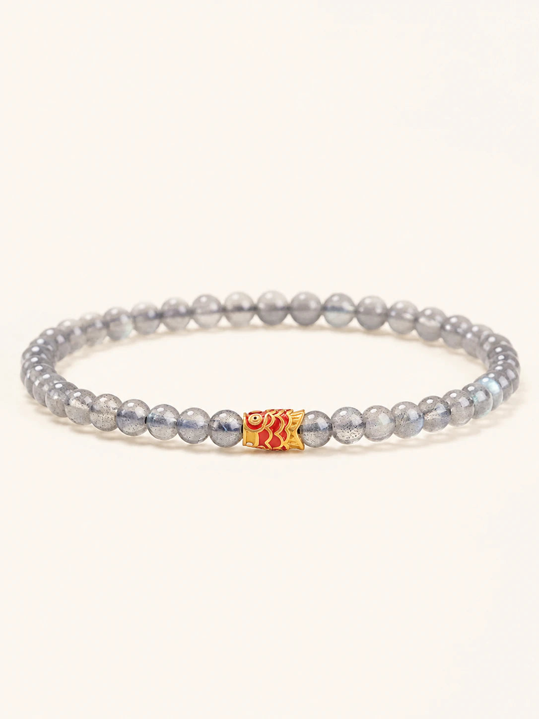 Alternate view of Gray Moonstone Koi Charm Bracelet