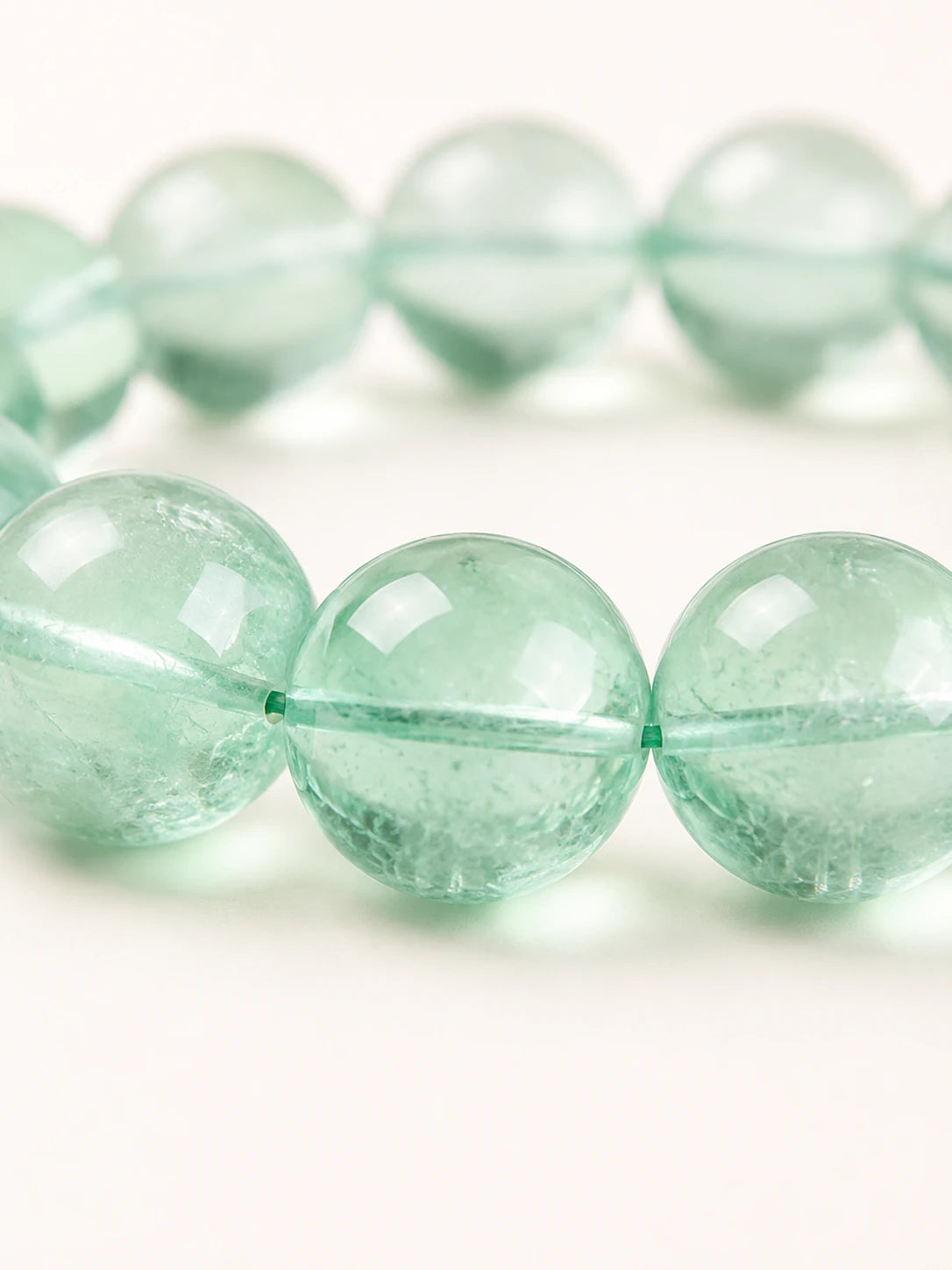 Alternate view of Green Fluorite Bead Bracelet