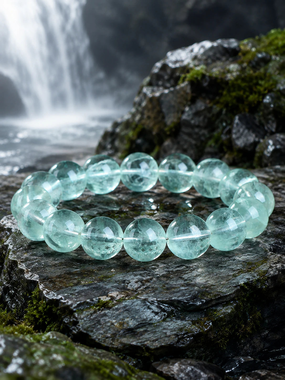 Alternate view of Green Fluorite Bead Bracelet