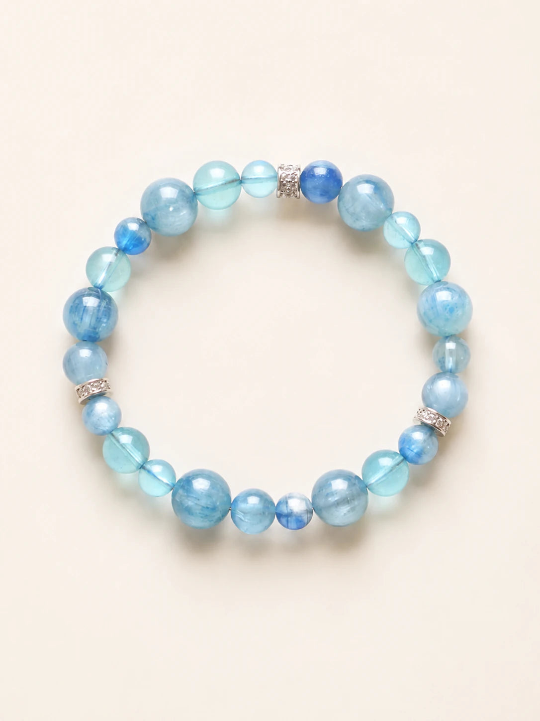Kyanite & Aquamarine Bead Bracelet