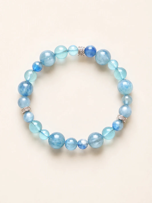 Kyanite & Aquamarine Bead Bracelet