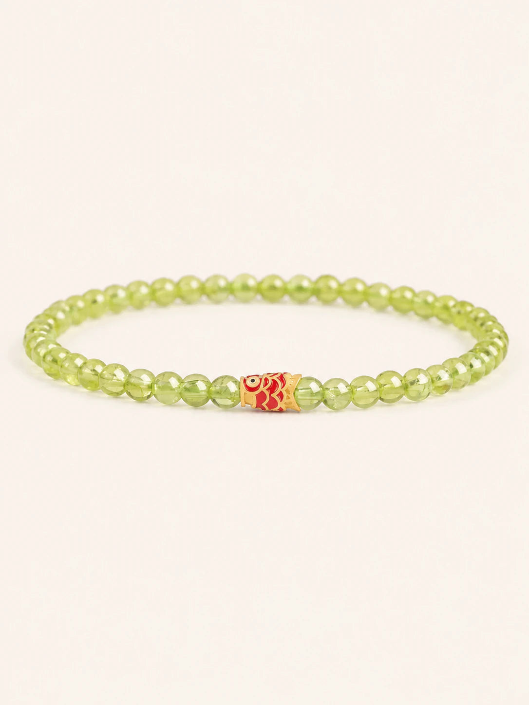 Alternate view of Peridot Koi Charm Bracelet